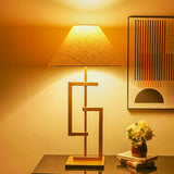 Metal Night Lamp Golden Finish Table Light For Home Decor | Living Room