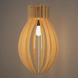 Modern Design Oval Shape Wooden Ceiling Lamp For Home Decoration, Living Room