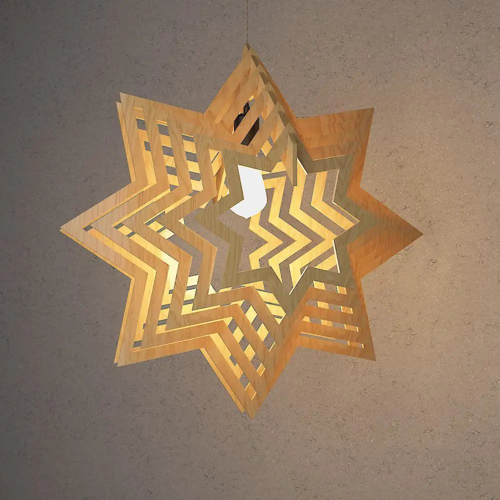 Modern Design Star Shape Wooden Ceiling Lamp For Home Decoration, Livi ...