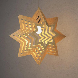 Modern Design Star Shape Wooden Ceiling Lamp For Home Decoration, Living Room