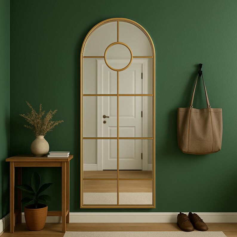 Modern Arched Window Wall Mirrorr | Large Frame Mirror (3 Peice)