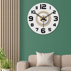 Modern Decorative Print Wooden Wall Clock