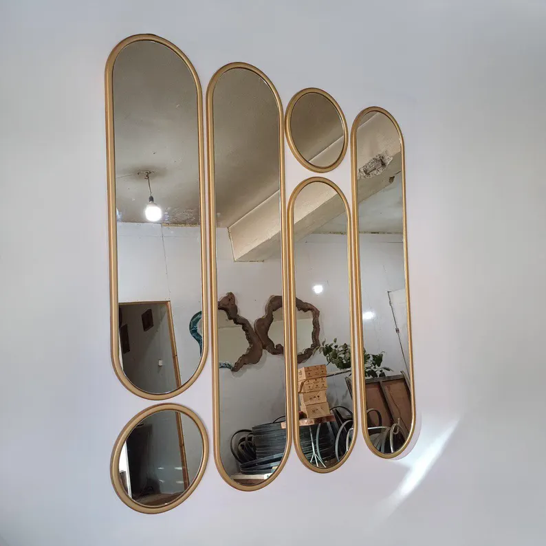 Modern Wall Mirror Set | Metal Frame Mirrors