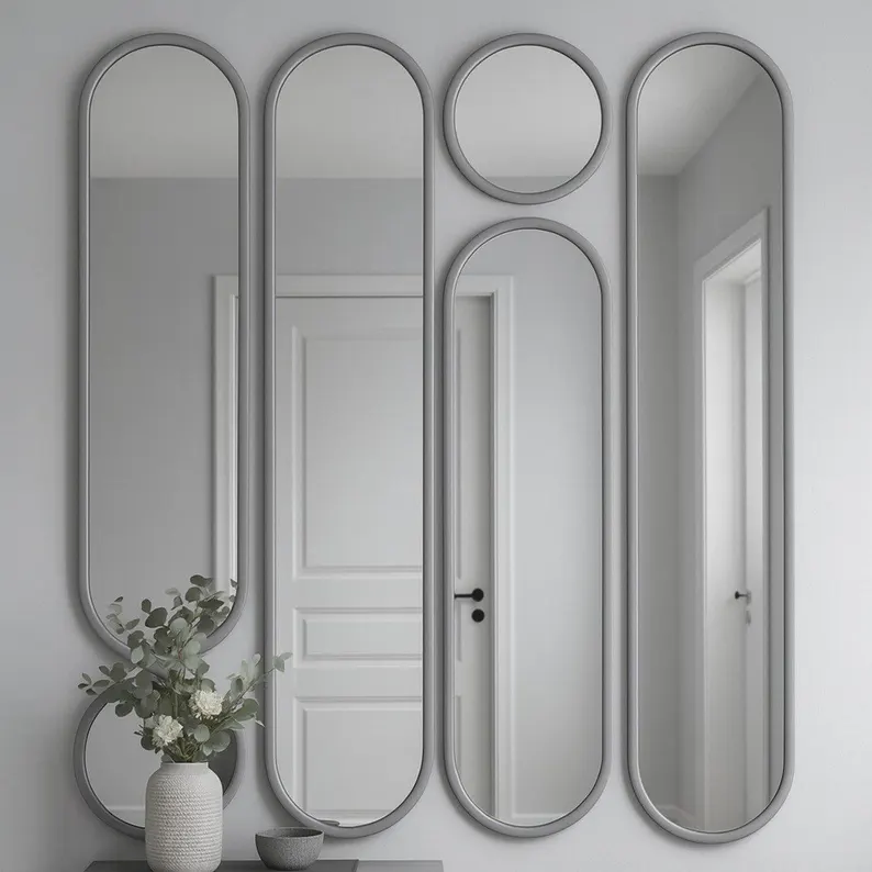 Modern Wall Mirror Set | Metal Frame Mirrors