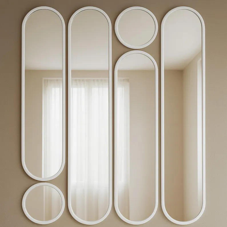 Modern Wall Mirror Set | Metal Frame Mirrors