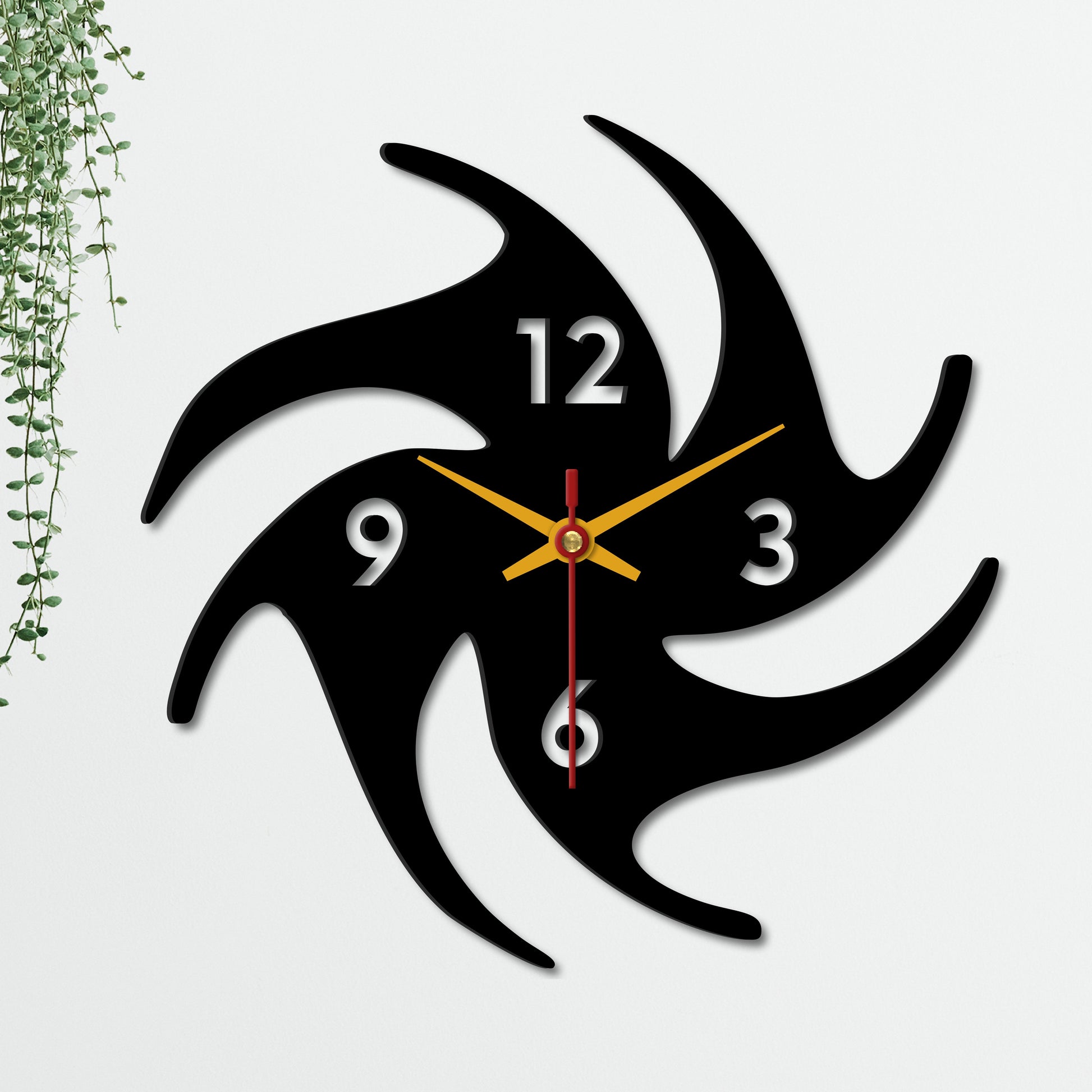 Designer wooden wall clock