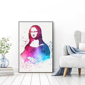 Mona Lisa Modern Art Floating Canvas Wall Painting