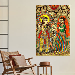 madhubani-ram-sita-canvas-painting-for-cultural-indian-wall-decor
