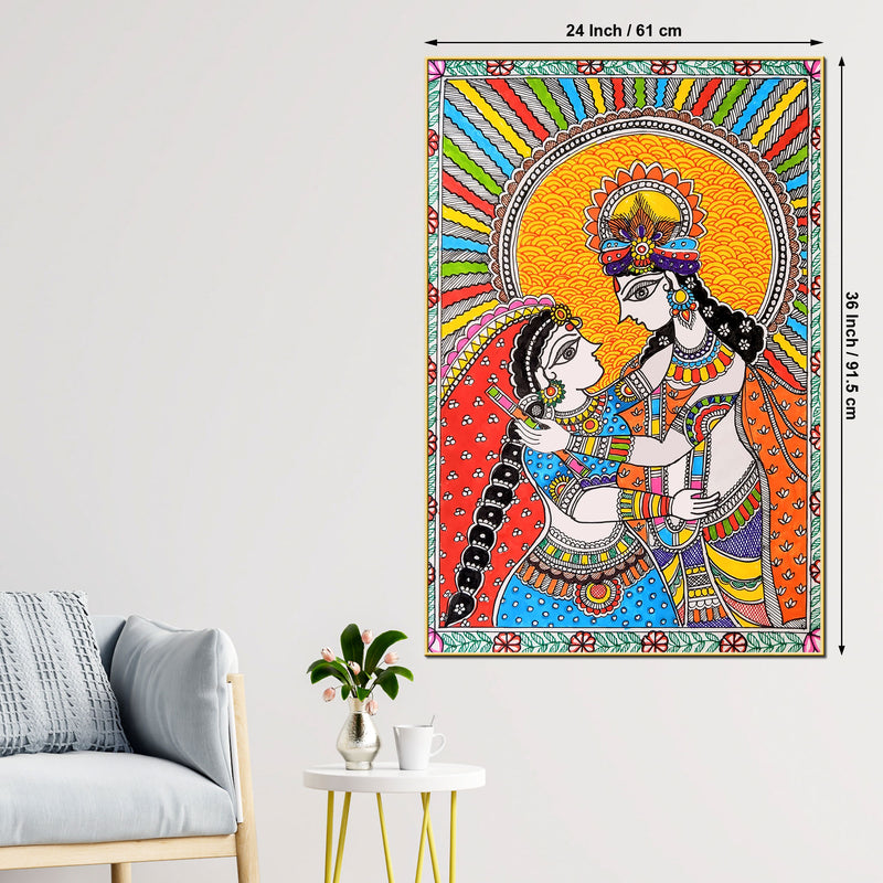Devotion Radha Krishna Canvas Painting