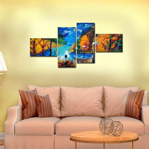 Beautiful Scenery of Couple Dating Canvas Wall Painting