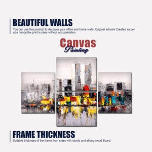 New York City Skyline Premium 4 Pieces Wall Painting