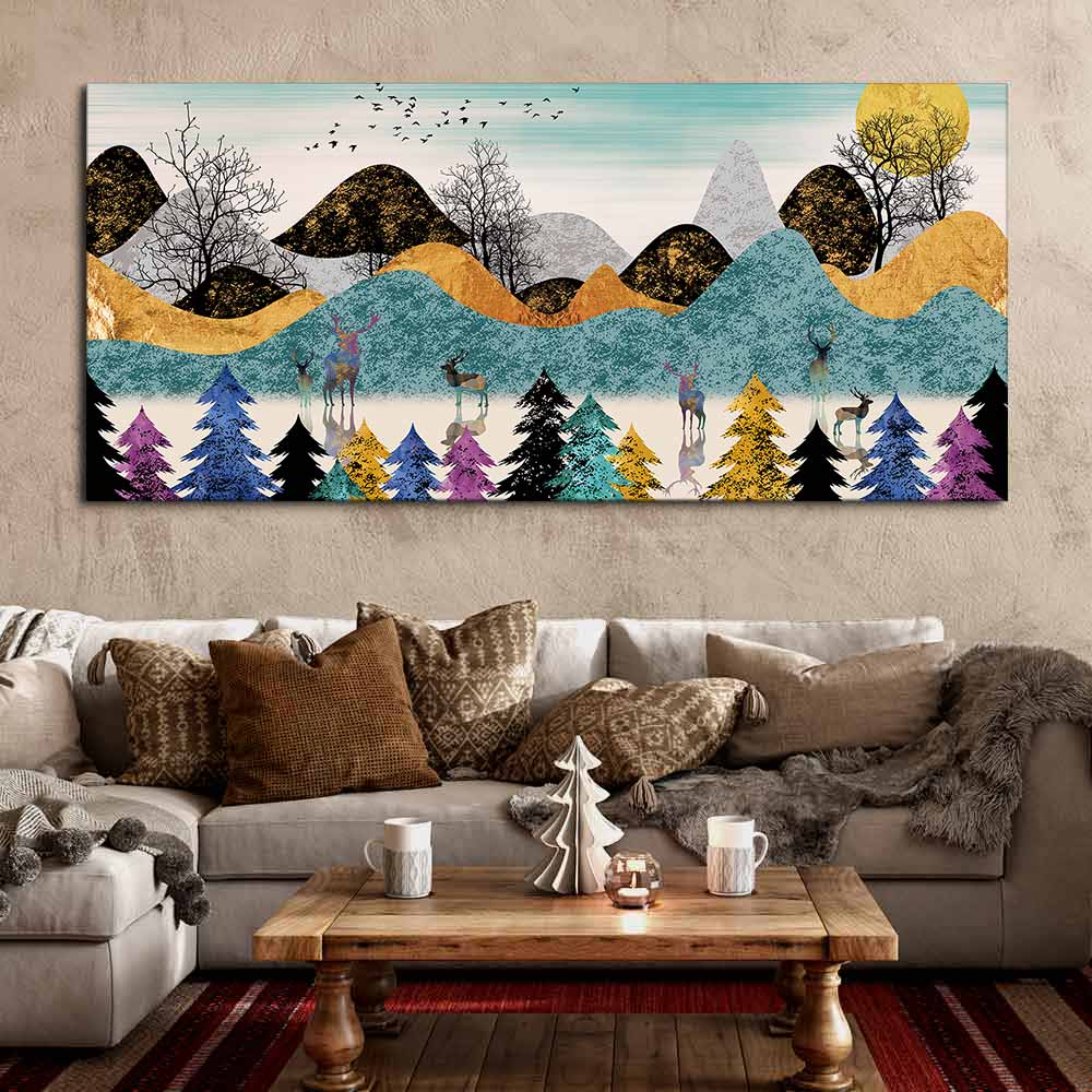 Modern Art Forest Premium Canvas wall Painting