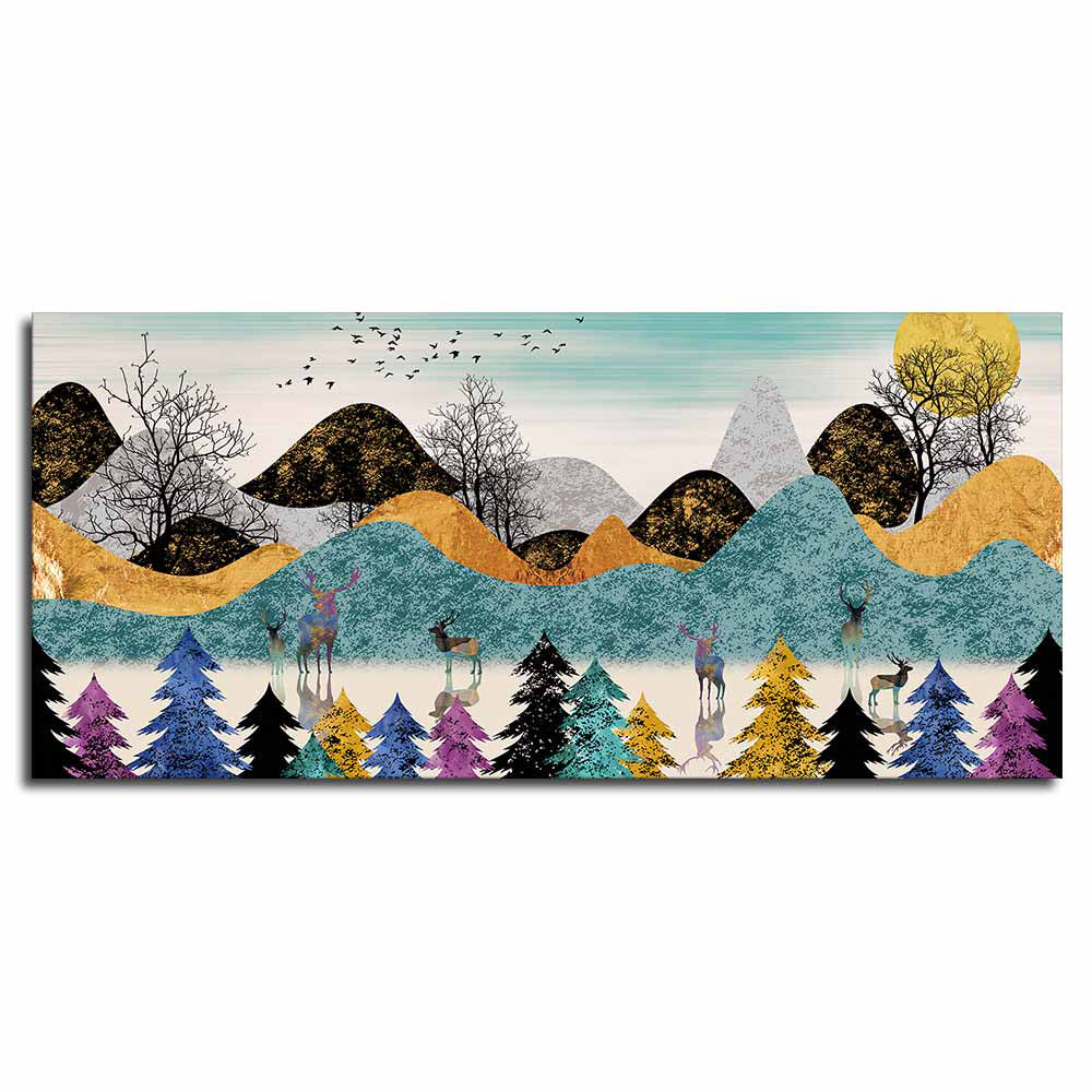 Modern Art Forest Premium Canvas wall Painting