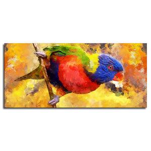 Colorful Parrot Abstract Art Canvas wall Painting