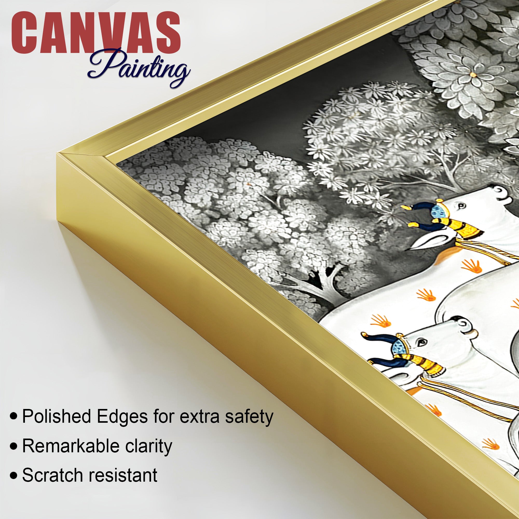 Shrinathji with Cows Traditional Pichwai Painting