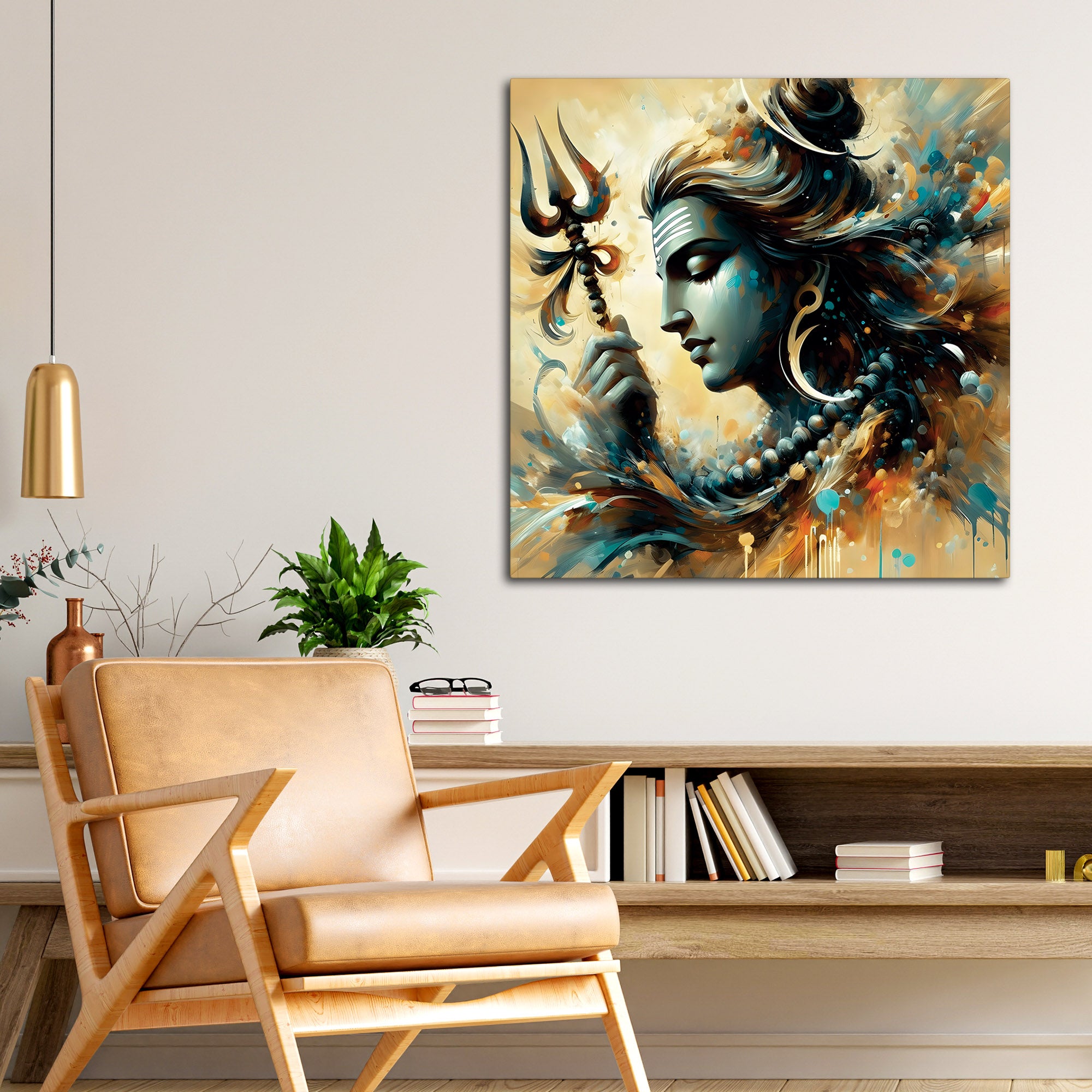 Shiv Ji Enlightenment Wall Frame Spiritual Canvas Painting