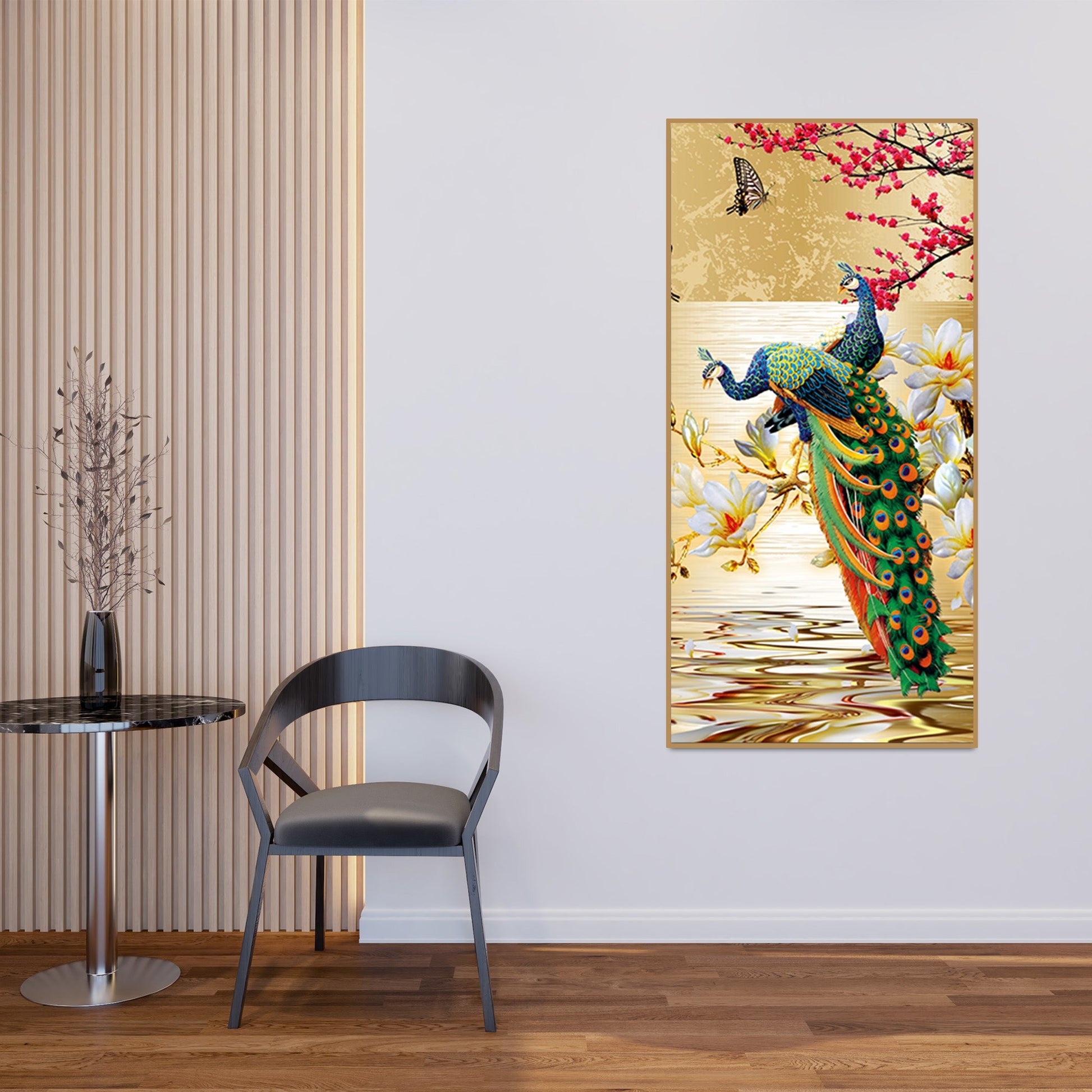 Pair of Peacock Canvas Wall Painting