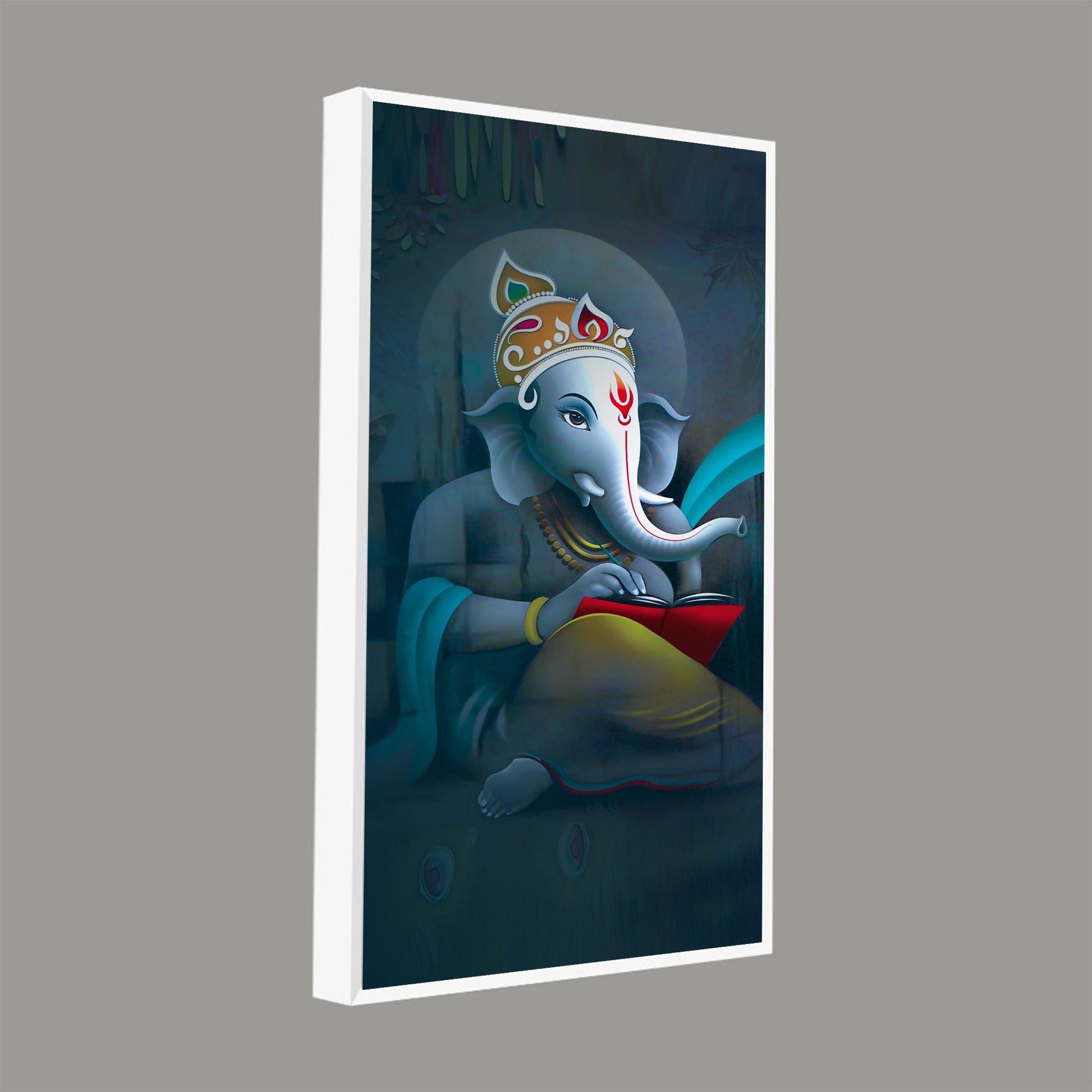 Auspicious God Ganesha Canvas Wall Painting