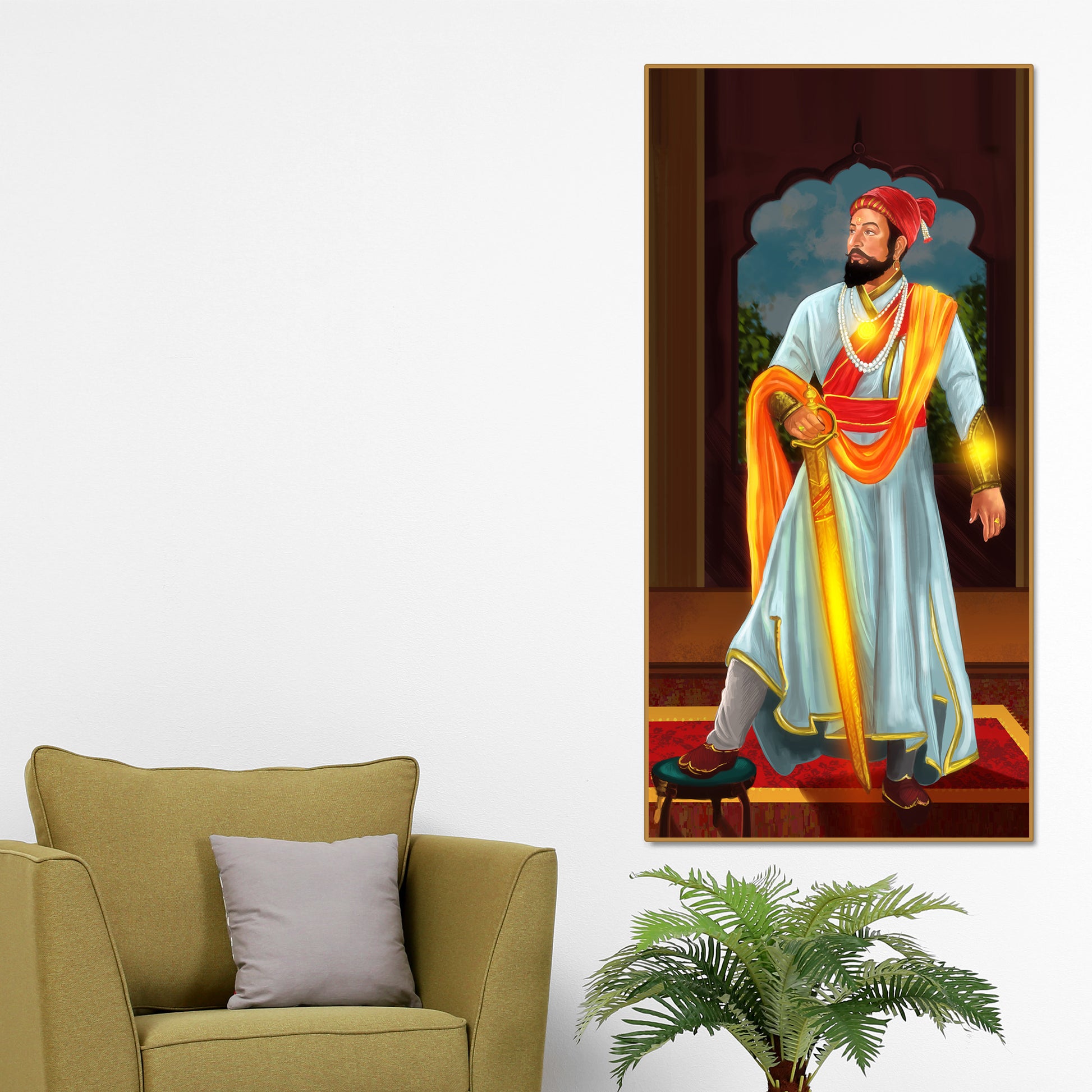 Chhatrapati Shivaji Maharaj Canvas Wall Painting