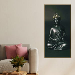 Sculpture of Gautam Buddha Canvas Wall Painting