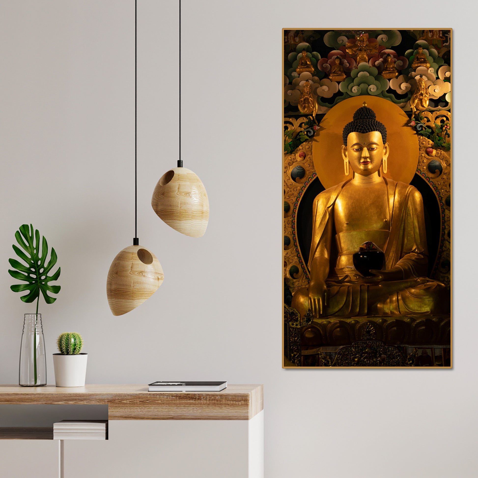 Ancient Buddha Statue Canvas Wall Painting