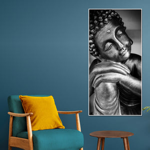 Gautam Buddha Sculpture Canvas Wall Painting