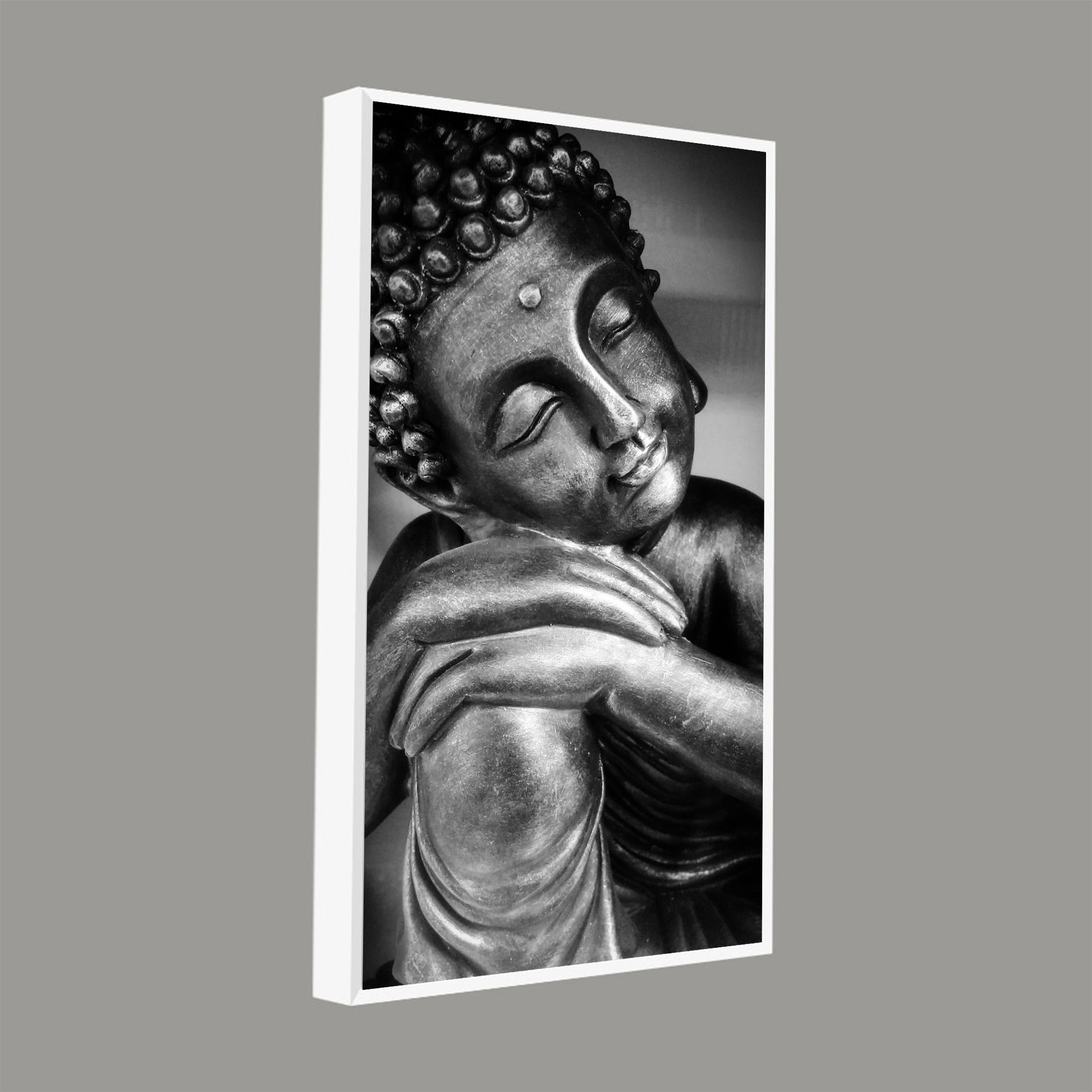 Gautam Buddha Sculpture Canvas Wall Painting