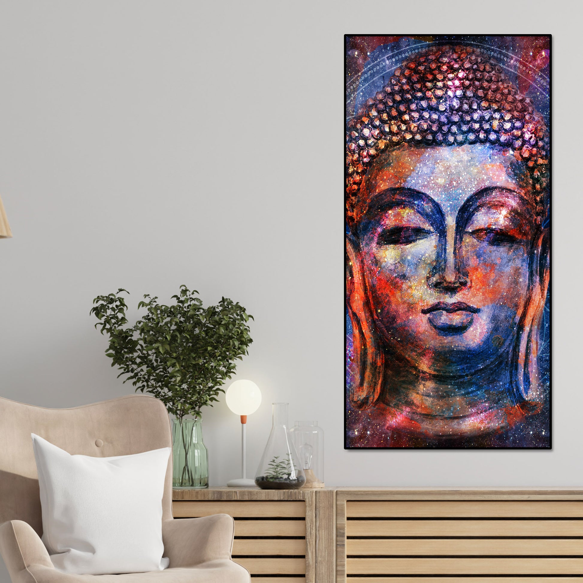 Head of Gautam Buddha Canvas Wall Painting