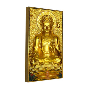 Golden Buddha Statue Canvas Wall Painting