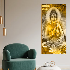 Abstract Art Lord Buddha Canvas Wall Painting