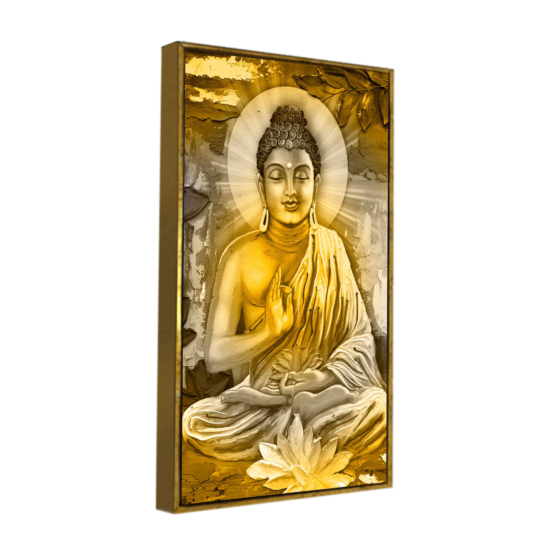 Abstract Art Lord Buddha Canvas Wall Painting