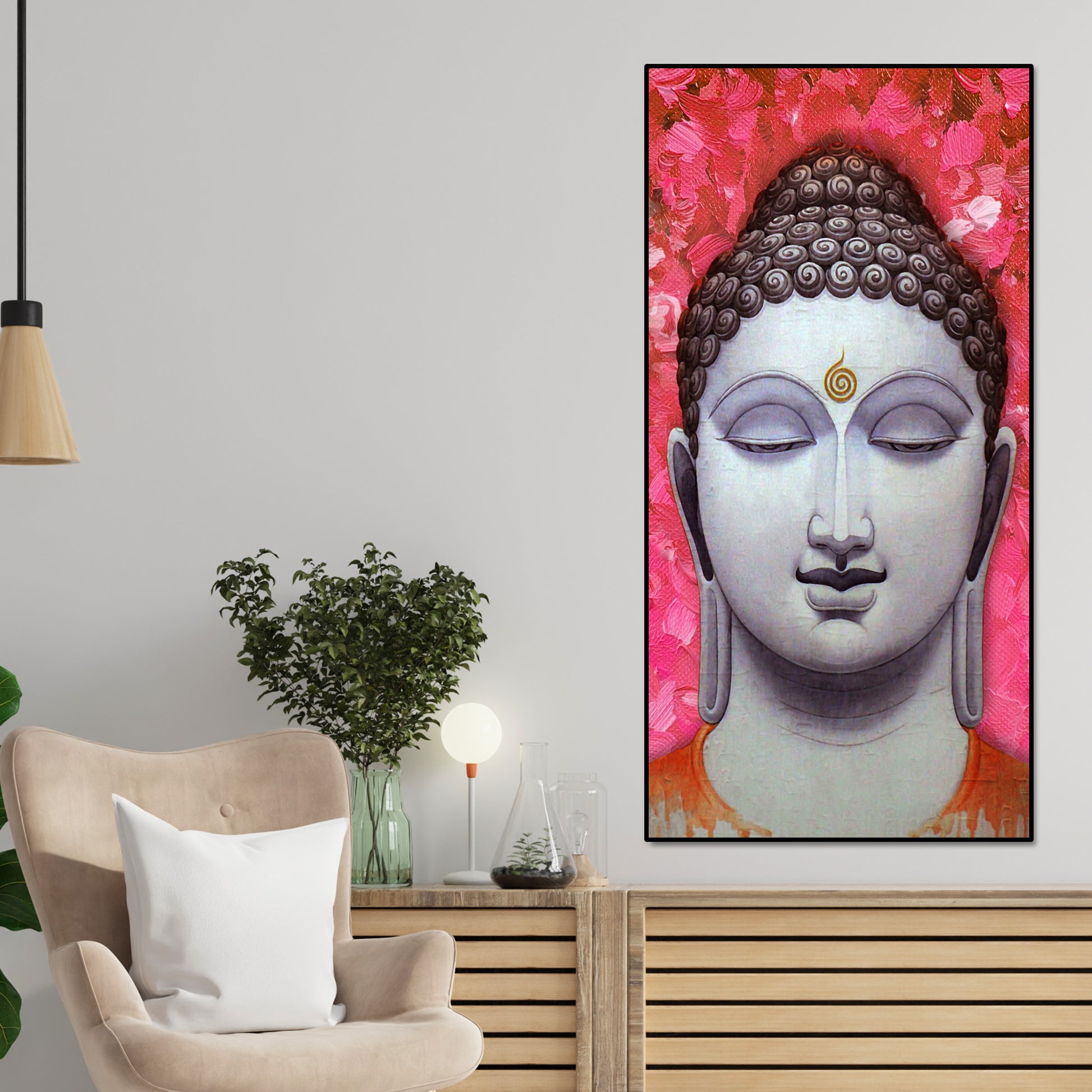 Lord Buddha Portrait Canvas Wall Painting