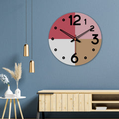 Pastel Mosaic Wooden Wall Clock