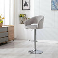 Plush Feel Velvet Adjustable Bar Stool / Long Chair