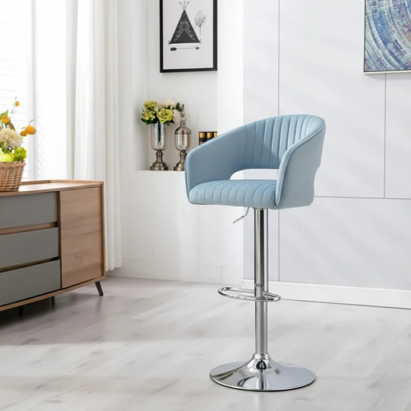 Plush Feel Velvet Adjustable Bar Stool / Long Chair