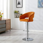 Plush Feel Velvet Adjustable Bar Stool / Long Chair