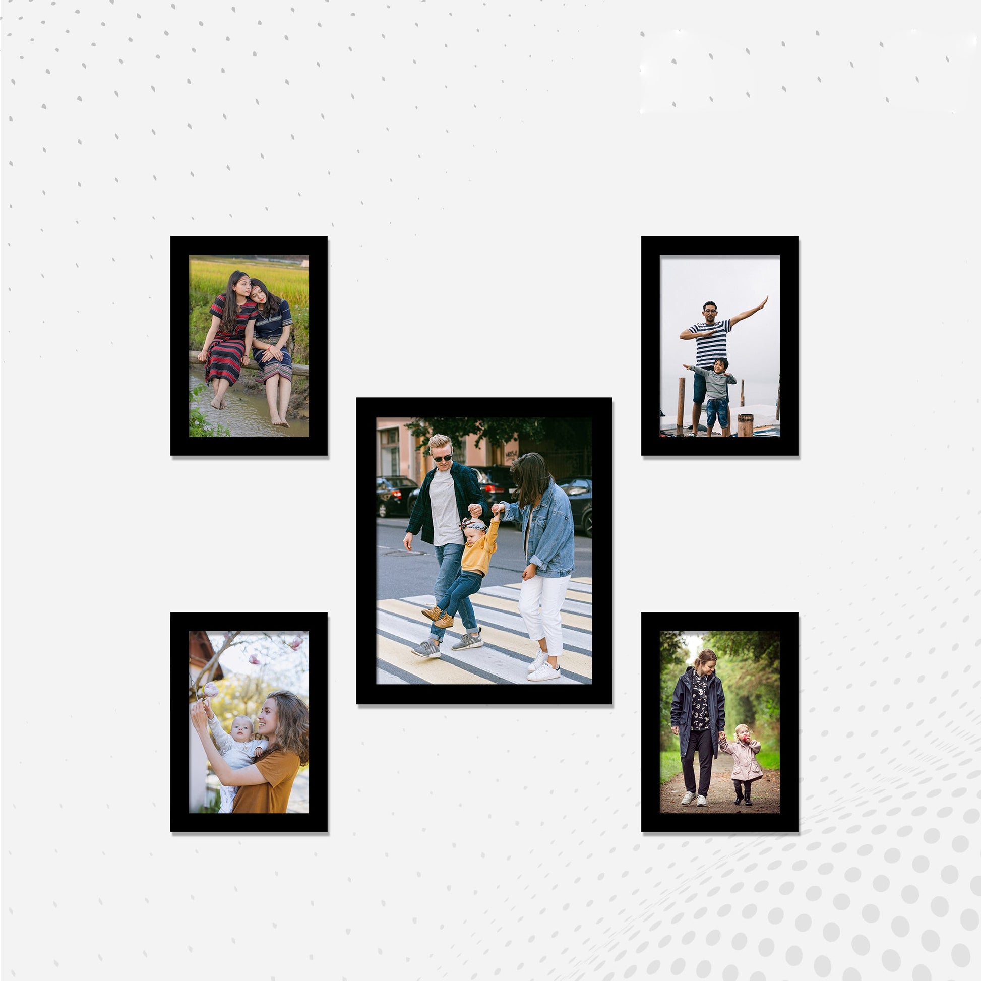 Premium Quality Photo Frame Collage Set of Five