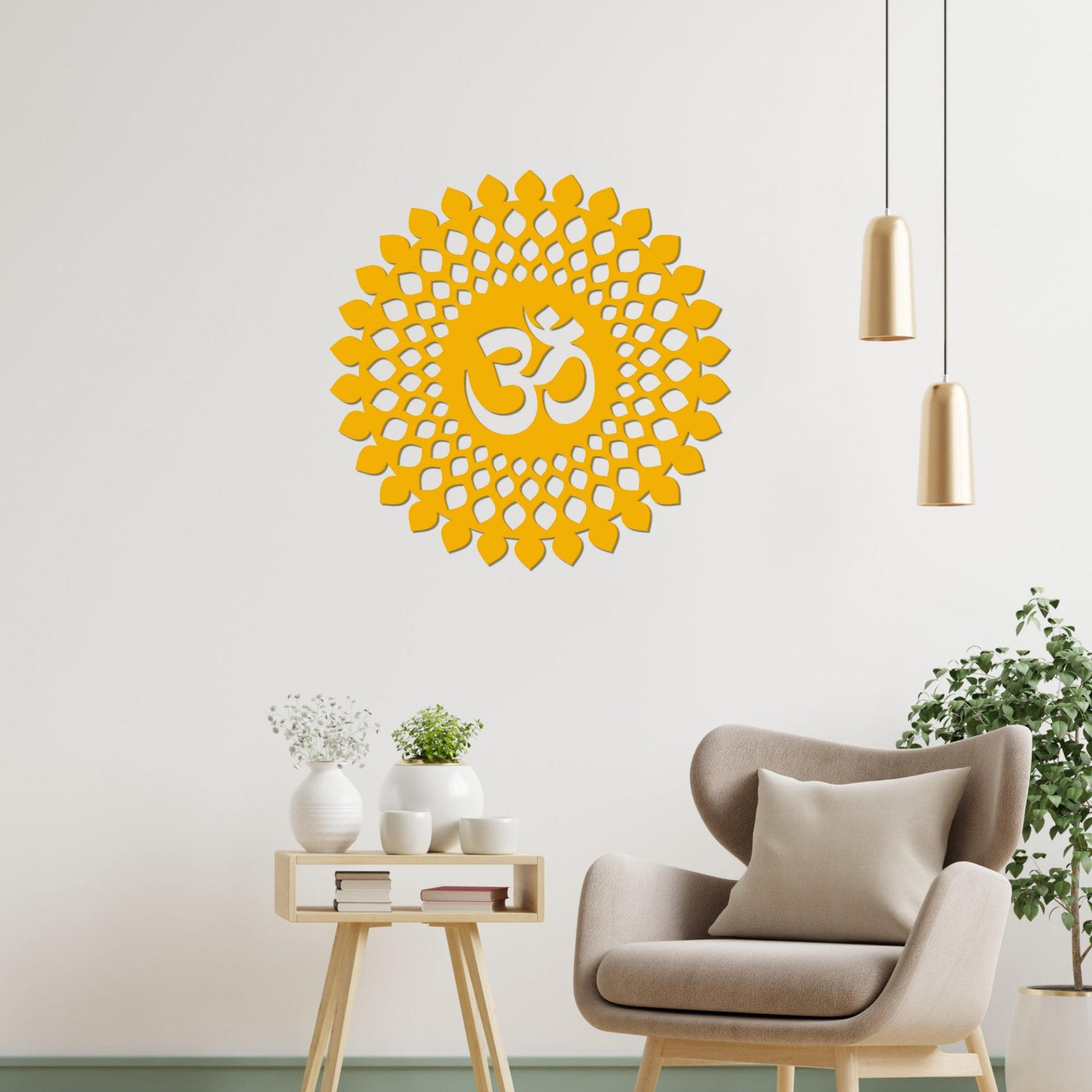 Premium Quality Wooden Wall Hanging Mandala Pattern of OM