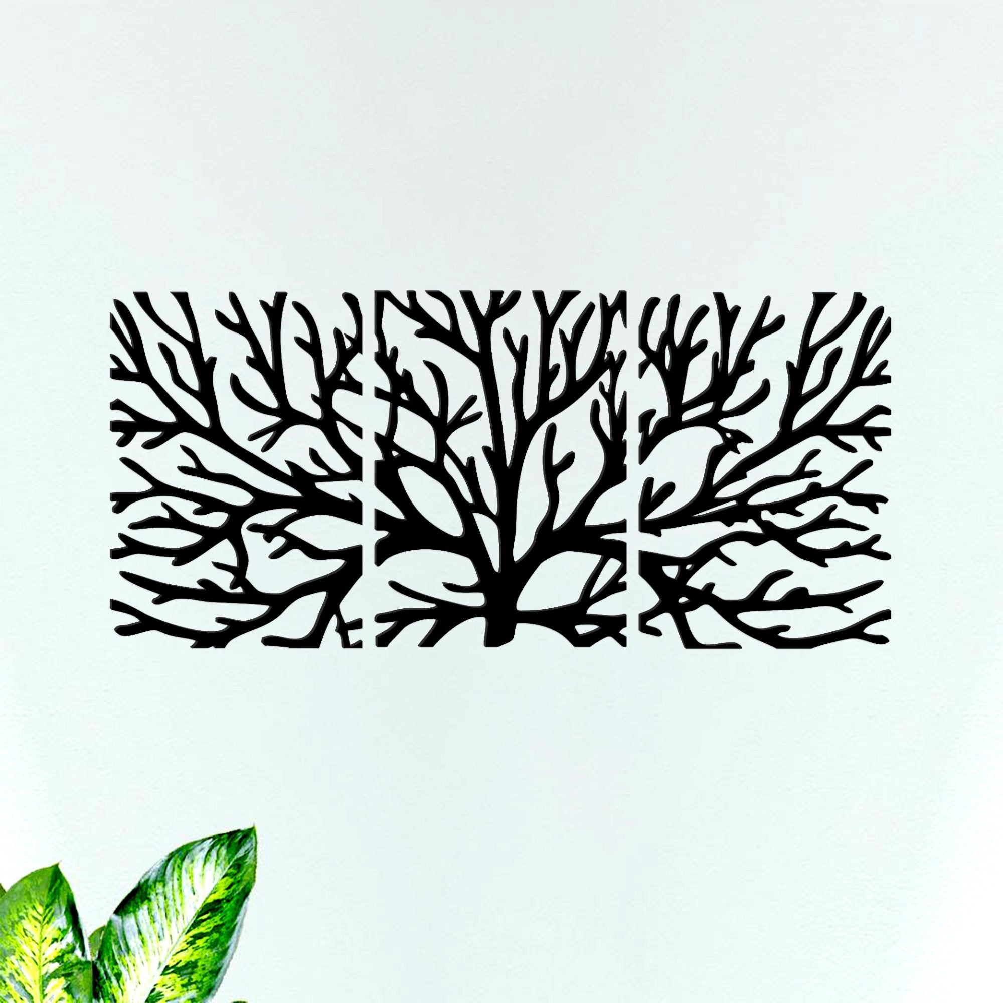 Premium Quality Wooden Wall Hanging of Beautiful Black Color Tree Branches
