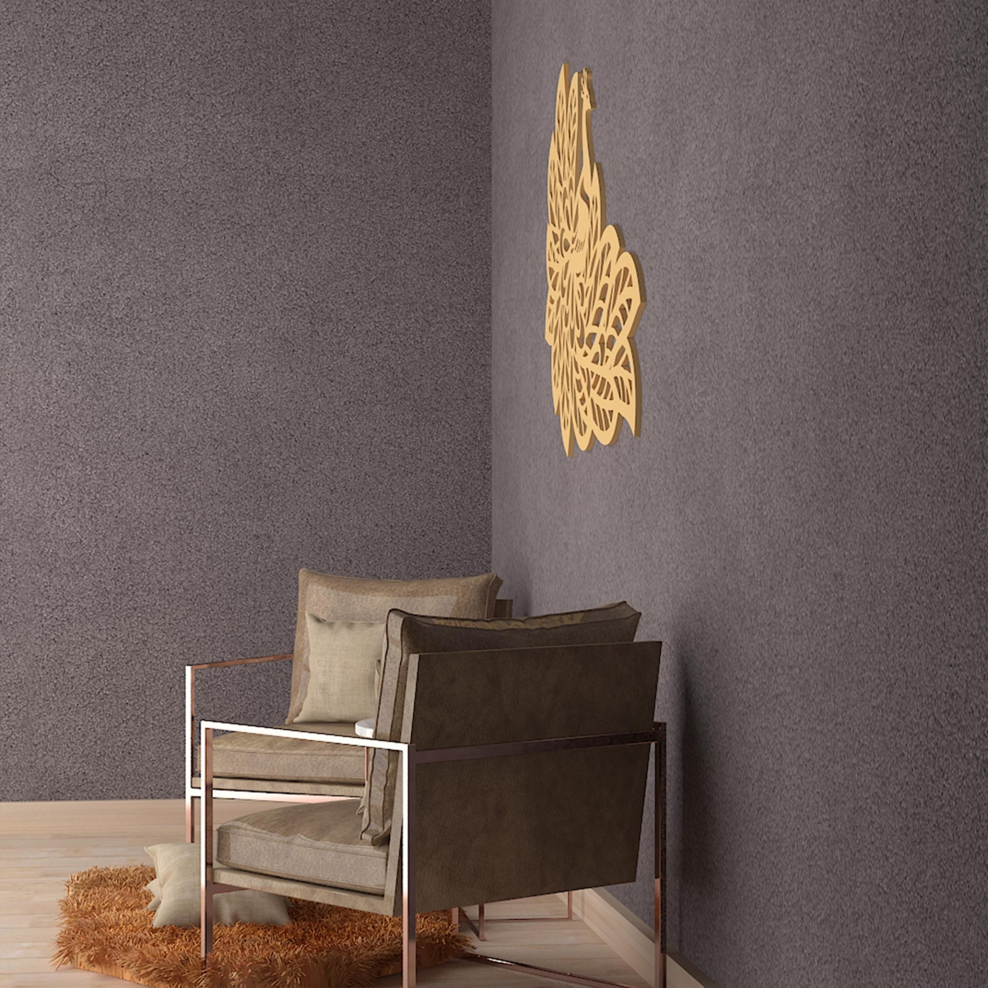 Premium Quality Wooden Wall Hanging of Beautiful Peacock