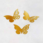 Premium Wooden Wall Hanging of Beautiful Golden Butterflies