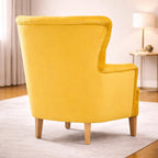Premium Yellow Velvet Sofa Lounge Chair for Home