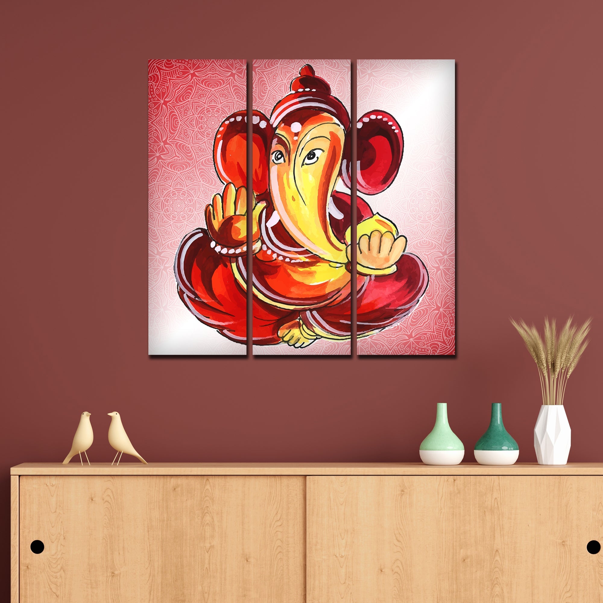 Lord Ganesha Painting / Ganesha Acrylic Painting / Canvas Painting / Indian Painting / abstract art / Entryway Decor newest / Religious Painting