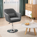 Elegant Grey Swivel Sofa Lounge Chair with Cushion