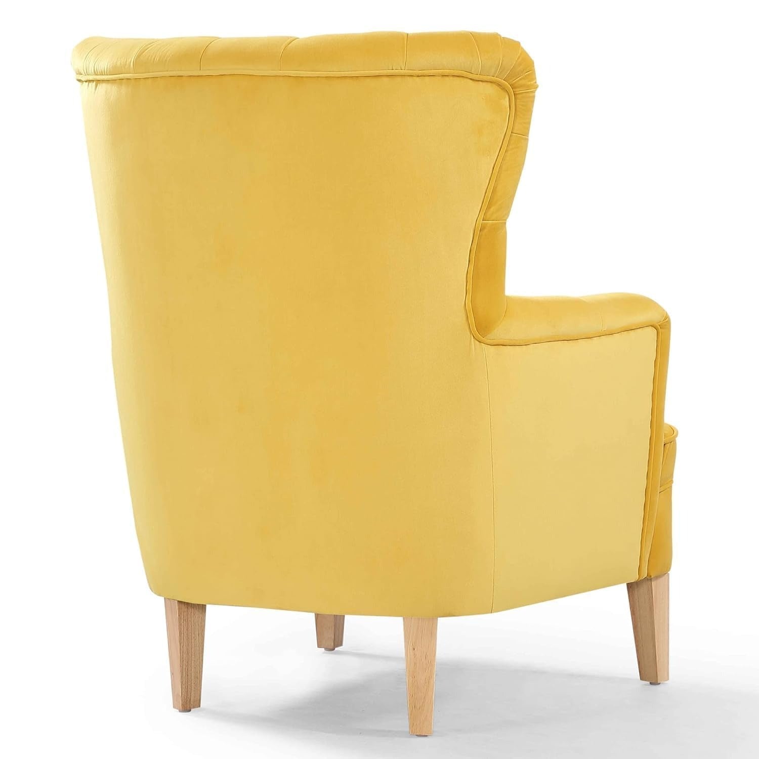Premium Yellow Velvet Sofa Lounge Chair for Home