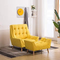 Modern Yellow Sofa Lounge Chair with Footrest