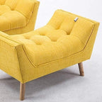 Modern Yellow Sofa Lounge Chair with Footrest