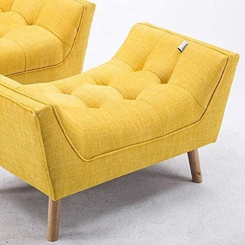 Modern Yellow Sofa Lounge Chair with Footrest