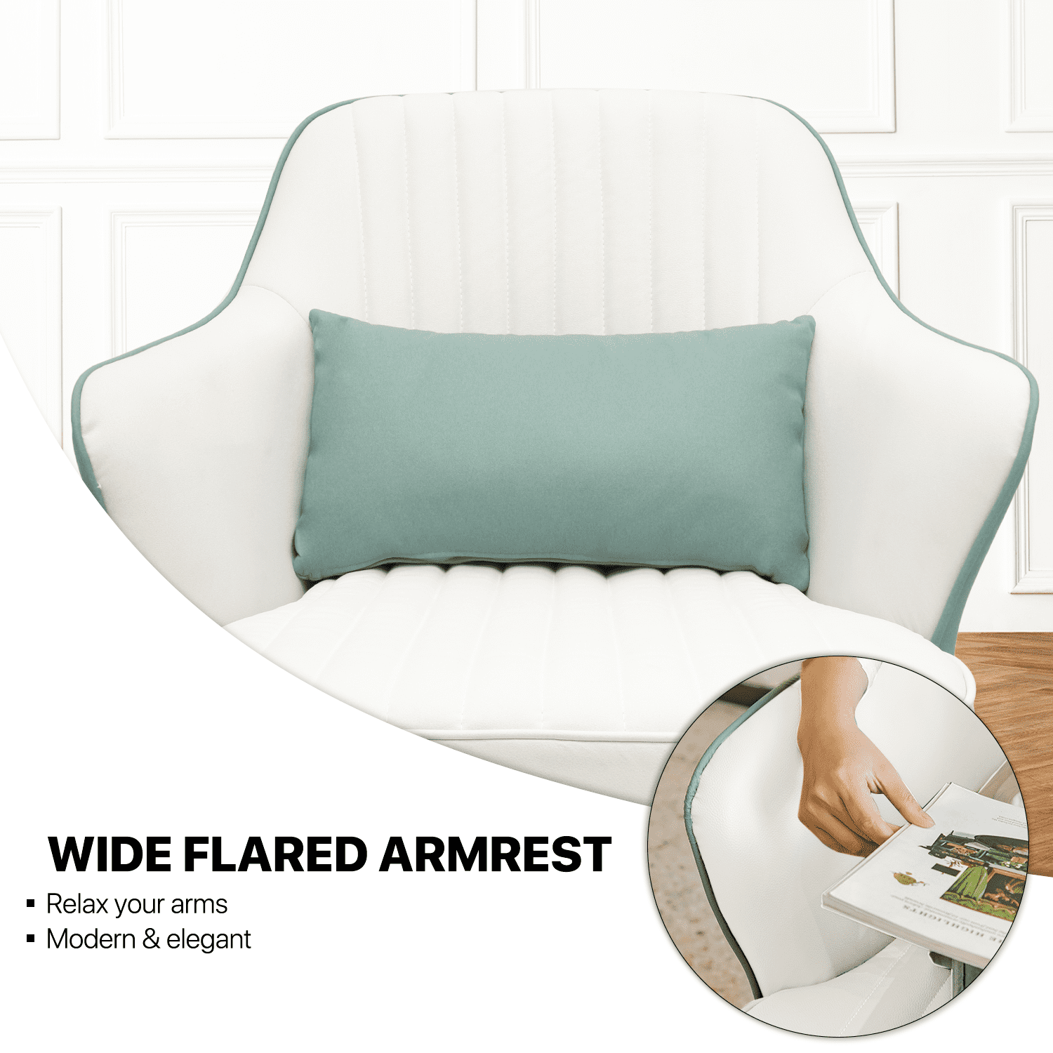 Modern Accent Lounge Chair with Cushion for Living Room