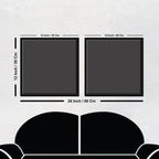 Madhubani Art Elephant Canvas Wall Painting of Two Pieces Floating Frame